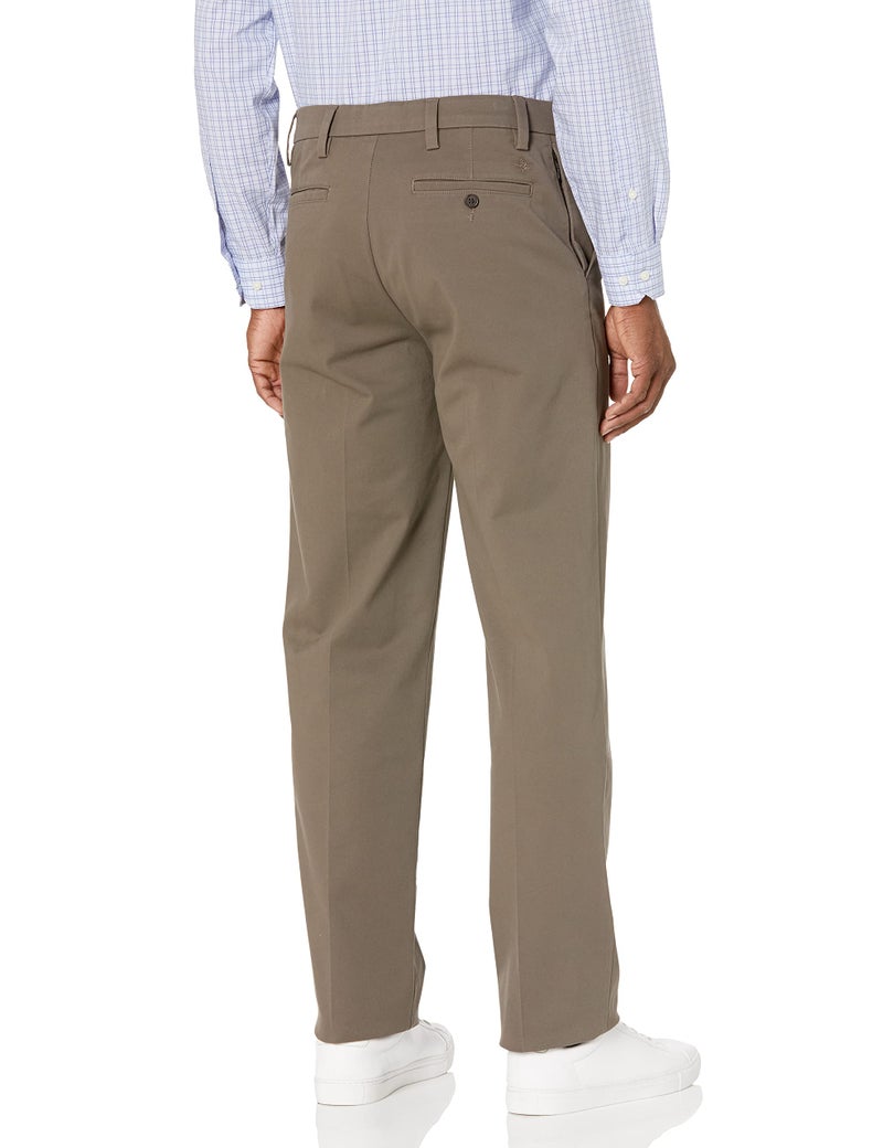 Dockers Men's Classic Fit Workday Khaki Smart 360 Flex Pants (Standard and Big & Tall), Dark Pebble, 36W x 32L - Image 2